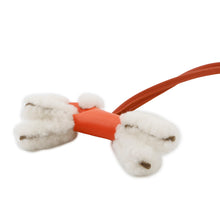 将图像加载到图库查看器中，HERMES Buddy Bag Charm Orange Poppy/Carnelian Lambskin Merino Wool
