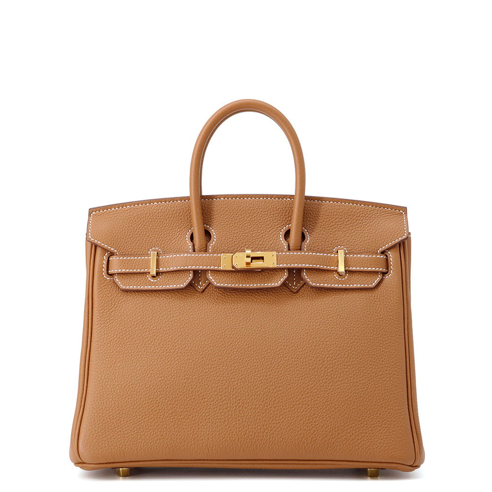 HERMES Birkin Gold Togo Leather Size 25