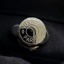 Load image into Gallery viewer, HERMES Herbag Zip Ad Black Toile Officier Vache Hunter Leather Size PM
