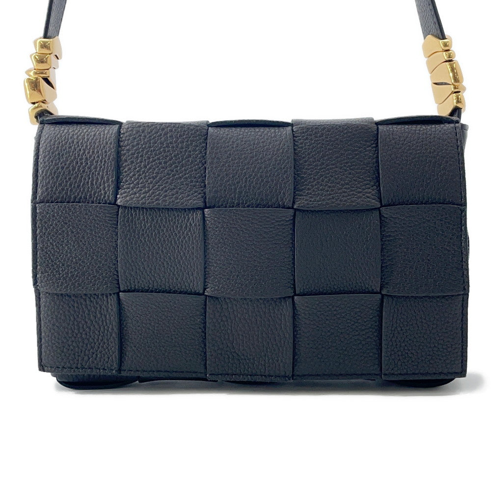 Bottega Veneta Cassette Shoulder Black666870 Leather Size Mini