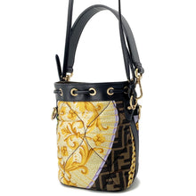 将图像加载到图库查看器中，FENDI FENDI x Versace Mon Tresor Multicolor/Brown8BS010 Nylon Leather Size Mini
