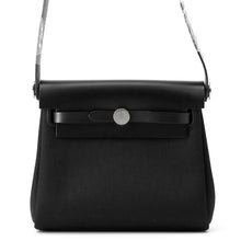Load image into Gallery viewer, HERMES Herbag zip Black Toile Military Vache Hunter Leather Size Mini
