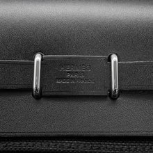 Load image into Gallery viewer, HERMES Herbag zip Black Toile Military Vache Hunter Leather Size Mini
