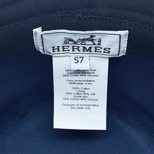 Load image into Gallery viewer, HERMES Hat Harper H Electric Size 57 Encre Cotton100%
