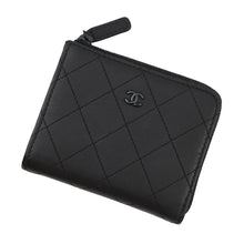 Load image into Gallery viewer, CHANEL Matelasse compact wallet BlackAP3997 Calf Leather
