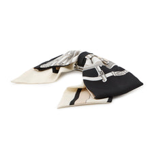 将图像加载到图库查看器中，HERMES Grenelle EX-LIBRIS Barrette White/Black Silk100%
