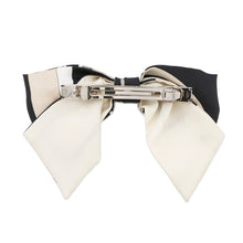 Load image into Gallery viewer, HERMES Grenelle EX-LIBRIS Barrette White/Black Silk100%
