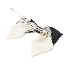 将图像加载到图库查看器中，HERMES Grenelle EX-LIBRIS Barrette White/Black Silk100%
