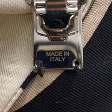 将图像加载到图库查看器中，HERMES Grenelle EX-LIBRIS Barrette White/Black Silk100%
