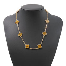 将图像加载到图库查看器中，Van Cleef &amp; Arpels Vintage Alhambra Necklace 10 MotifsVCARD40700 18K Yellow Gold
