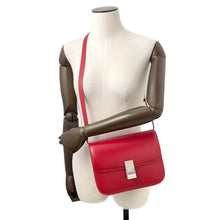 Load image into Gallery viewer, CELINE Classic Box Shoulder Bag Red189173DLS Leather Size Medium

