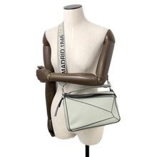 Load image into Gallery viewer, LOEWE Puzzle Bag 50th Anniversary Sage GreenA510S21X99 Satin Calf Leather Size Small
