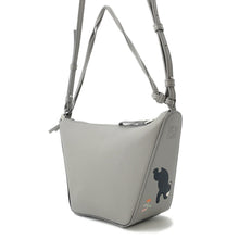 Load image into Gallery viewer, LOEWE Suna Fujita Collaboration Bear Hammock Hobo Bag Pearl GreyA538G13X05 Leather Size Mini
