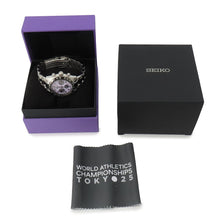 将图像加载到图库查看器中，SEIKO Prospex Speedtimer Solar Powered Chronograph Tokyo 2025 IAAF World Championships Commemorative Limited Edition Model W39mm Stainless Steel Purple DialSBDL119
