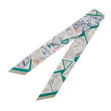 将图像加载到图库查看器中，HERMES The Philatelist of the Fauve Green/Noisette/Blue Silk100%

