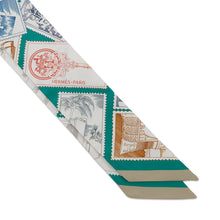 将图像加载到图库查看器中，HERMES The Philatelist of the Fauve Green/Noisette/Blue Silk100%
