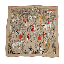 将图像加载到图库查看器中，HERMES Carre Jean Paddock Size 140 Beige/Corail/Natural Cashmere70% Silk30%
