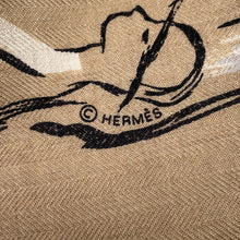 将图像加载到图库查看器中，HERMES Carre Jean Paddock Size 140 Beige/Corail/Natural Cashmere70% Silk30%
