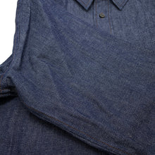 将图像加载到图库查看器中，HERMES Denim shirt Size 37 IndigoBlue Cotton100% Swift Leather
