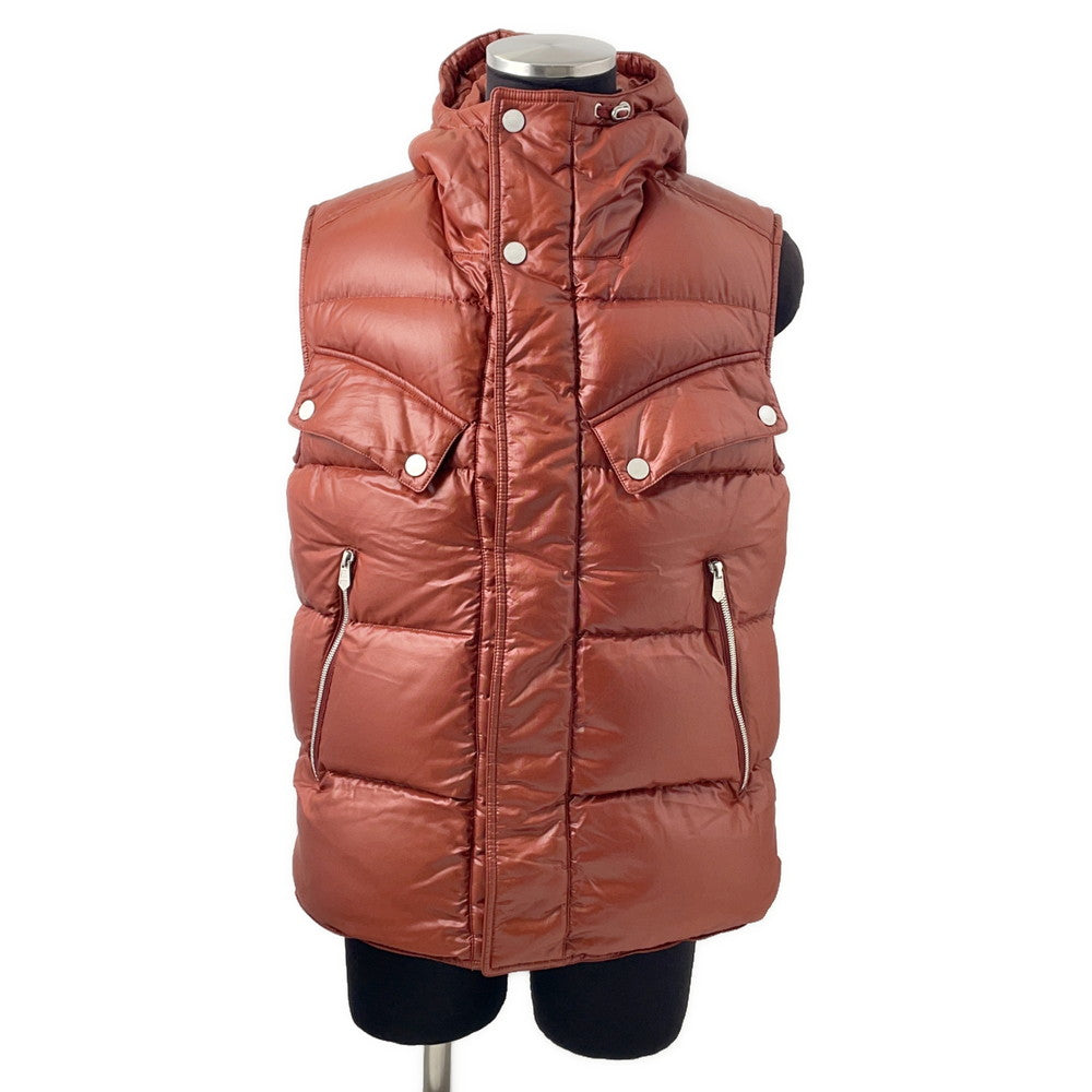 HERMES Down vest Size Chronomat 44 Rouge Basque Country Nylon Down Feather