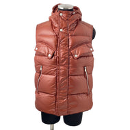 HERMES Down vest Size Chronomat 44 Rouge Basque Country Nylon Down Feather