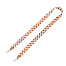 将图像加载到图库查看器中，HERMES Bandouliere Sangle Maxi Quadrille Chai/Nata/Blue Brume/Gold Canvas Swift Leather Size 1&quot;/41.3&quot;
