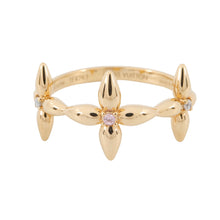 Load image into Gallery viewer, LOUIS VUITTON Louisette Signature Ring Size MM1439M Gold Plated Rhinestone
