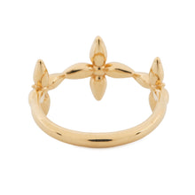 Load image into Gallery viewer, LOUIS VUITTON Louisette Signature Ring Size MM1439M Gold Plated Rhinestone
