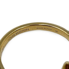 Load image into Gallery viewer, LOUIS VUITTON Louisette Signature Ring Size MM1439M Gold Plated Rhinestone
