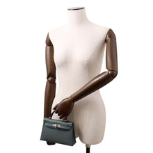 将图像加载到图库查看器中，HERMES Mini Kelly 2 Tricolor Vert Mangrove/Vert Almond/Black Epsom
