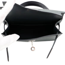 将图像加载到图库查看器中，HERMES Mini Kelly 2 Tricolor Vert Mangrove/Vert Almond/Black Epsom
