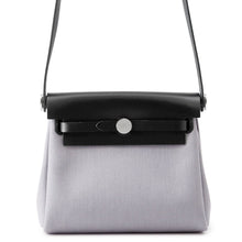 Load image into Gallery viewer, HERMES Herbag zip Black/Green Pantan Toile Military Vache Hunter Leather Size Mini
