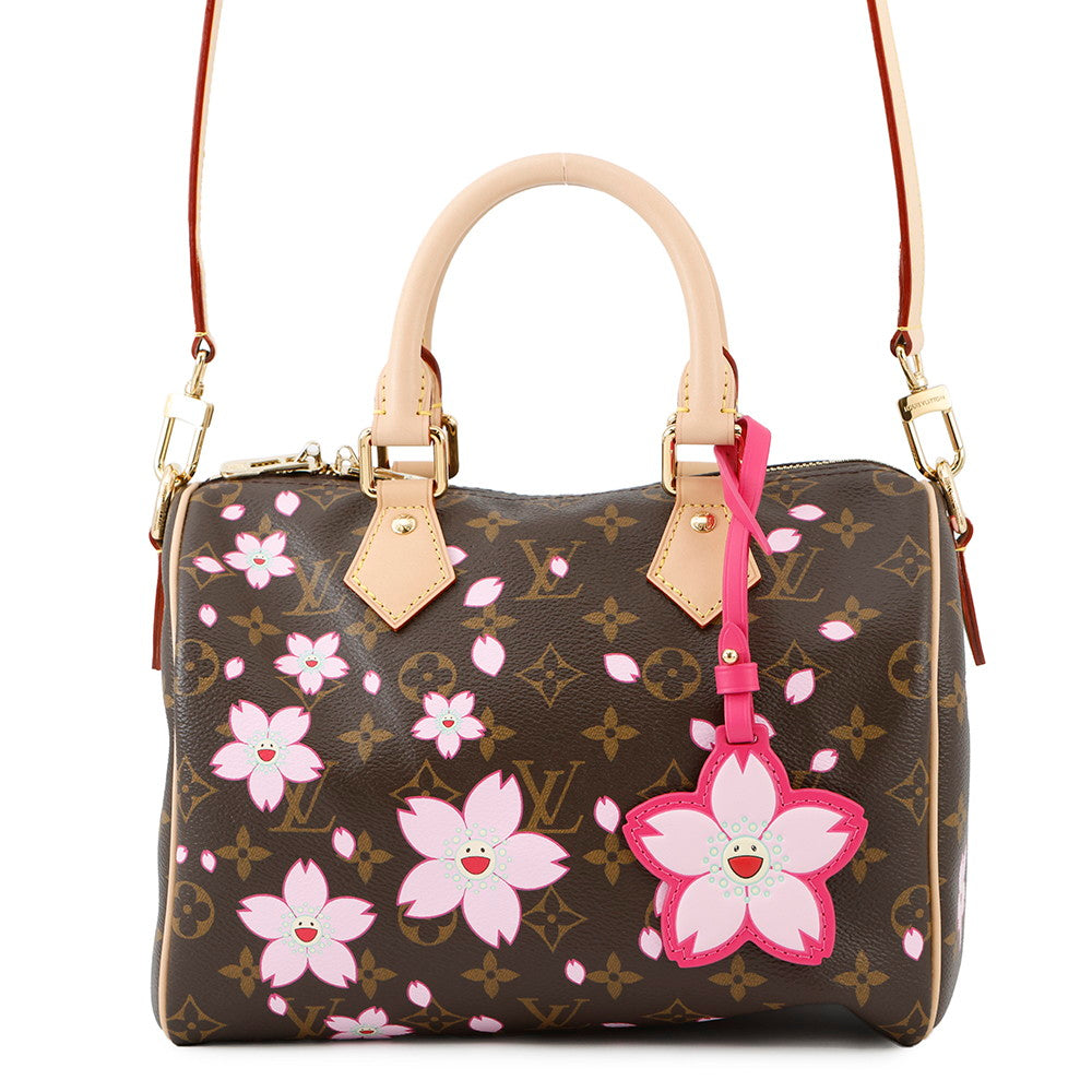 LOUIS VUITTON LV × TM Speedy Bandouliere Sakura BrownM14174 Monogram Size 25