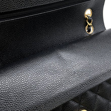 Load image into Gallery viewer, CHANEL Matelasse W-Flap W-Chain Shoulder Bag BlackA01112 Caviar Leather Size 25
