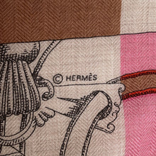 将图像加载到图库查看器中，HERMES Gavroche: The Art of Imperial Bayadère Natural/Pink/BeigeRose Cashmere70% Silk30%
