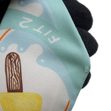 将图像加载到图库查看器中，HERMES Twilly Funny Ice Cream Aqua/Orange/Yellow Silk100%
