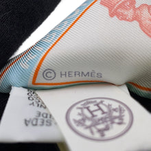 将图像加载到图库查看器中，HERMES Twilly Funny Ice Cream Aqua/Orange/Yellow Silk100%
