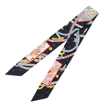 将图像加载到图库查看器中，HERMES Twilly Queen of Hearts Dame de Coeur Black//Rouge/Gold Silk100%
