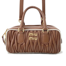Load image into Gallery viewer, MIUMIU Arkady 2WAY Handbag Camel5BB142 Leather Size regular
