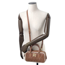 Load image into Gallery viewer, MIUMIU Arkady 2WAY Handbag Camel5BB142 Leather Size regular
