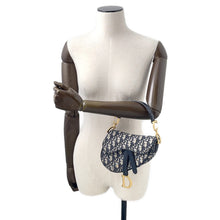 Load image into Gallery viewer, Dior Saddle Oblique One Shoulder Bag NavyM0455CTZQ Canvas Leather
