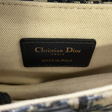 将图像加载到图库查看器中，Dior Saddle Oblique One Shoulder Bag NavyM0455CTZQ Canvas Leather
