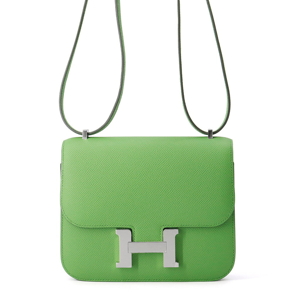 HERMES Constance3 Miroir Vert Yucca Epsom Size Mini