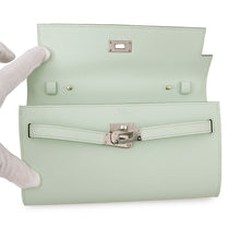 将图像加载到图库查看器中，HERMES Kelly wallet long to go VertPeppermint Epsom
