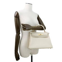 将图像加载到图库查看器中，HERMES Kelly Retourne Craie Togo Leather Size 28
