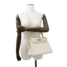 将图像加载到图库查看器中，HERMES Kelly Retourne Craie Togo Leather Size 28
