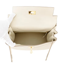 将图像加载到图库查看器中，HERMES Kelly Retourne Craie Togo Leather Size 28
