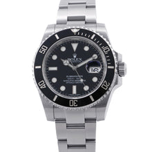 将图像加载到图库查看器中，ROLEX Submariner Date W40m Stainless Steel Black Dial116610LN
