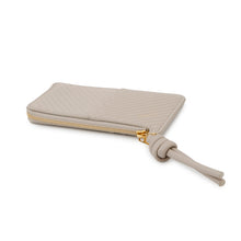 将图像加载到图库查看器中，LOEWE Knot Coin Card Holder Light oatsCEM1Z40X04 Shiny Nappa Calf Leather
