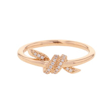 Load image into Gallery viewer, TIFFANY&amp;Co. Knot Diamond Ring Size Approximately No. 1269526411 18K Pink Gold
